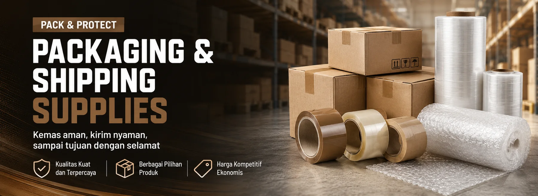 Campaign packaging dan shipping supplies untuk kebutuhan gudang