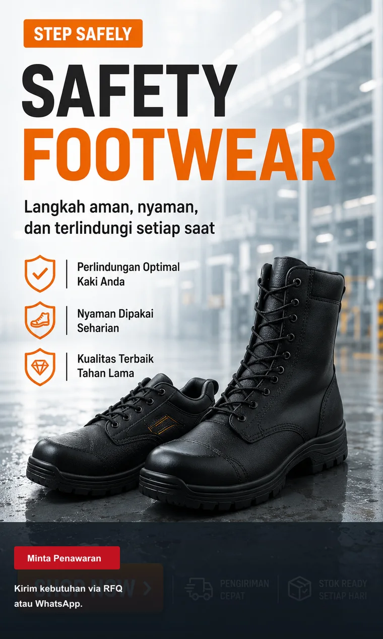Campaign safety footwear untuk area kerja industrial