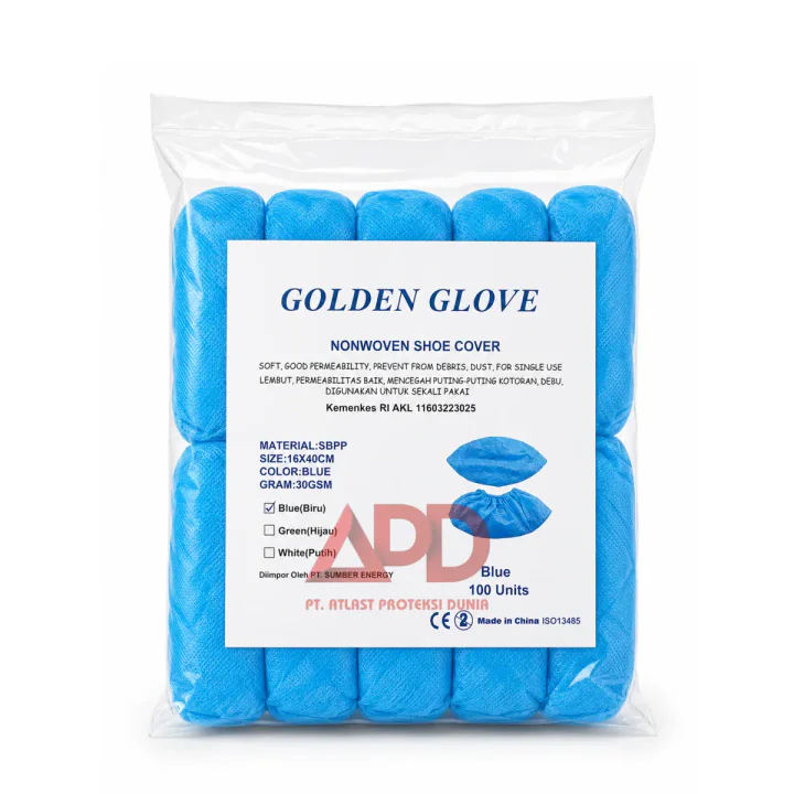 Foto produk Golden Gloves Shoes Cover Biru