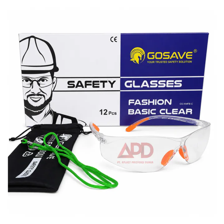 Foto produk GOSAVE Kacamata Safety Fashion Basic Clear