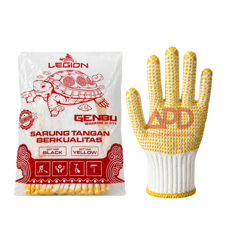 Foto produk Legion Genbu Sarung Tangan Bintik Kuning 5 Benang