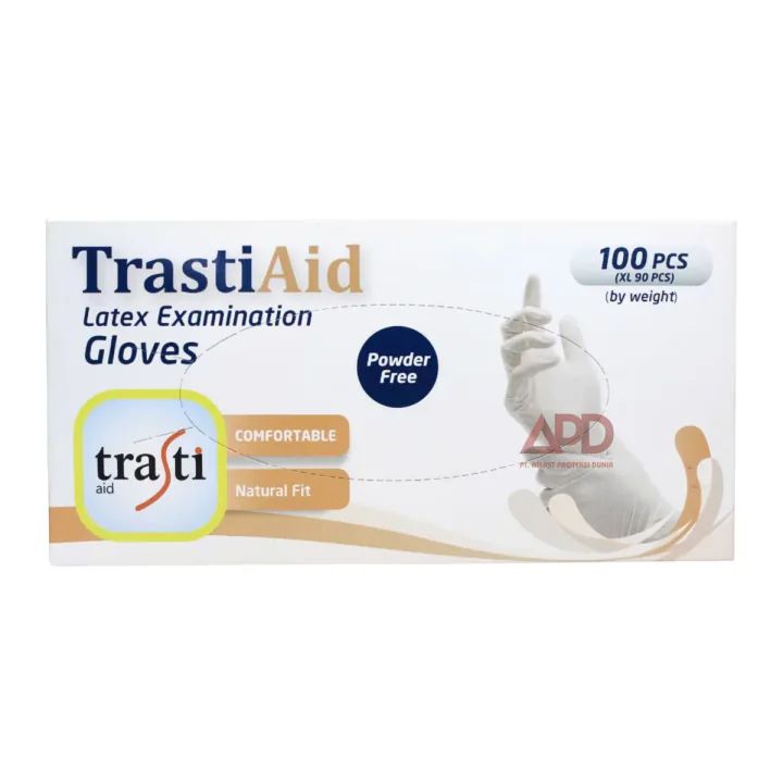 Foto produk Trasti Sarung Tangan Latex Disposable Non Powder Size L
