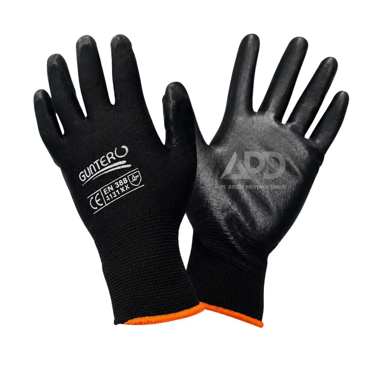 Foto produk Guntero Sarung Tangan Rubber Black Gt 3001