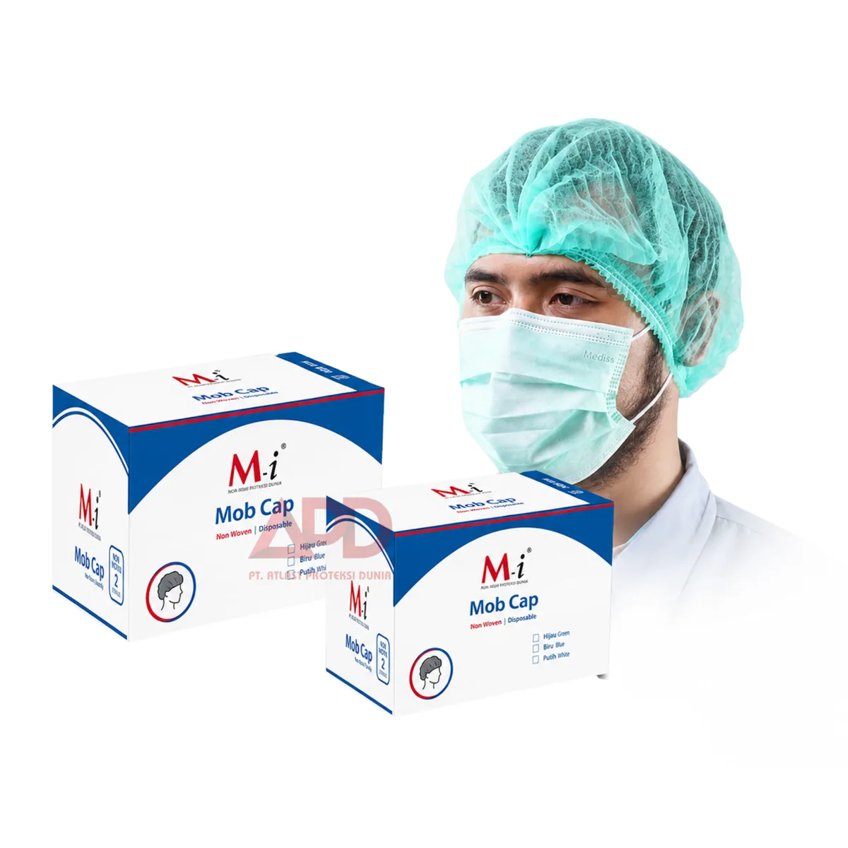 Foto produk M-I Mobcap Hijau 10 GSM