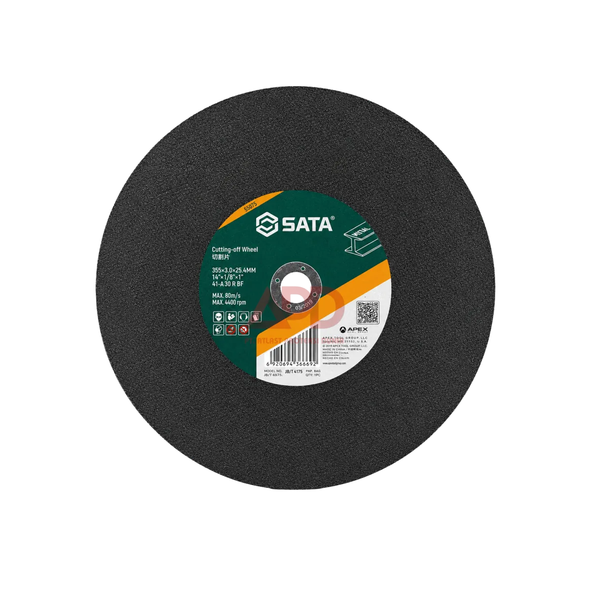 SATA 55075 Cutting Off Wheel 355 x 3.0 x 25.4 mm